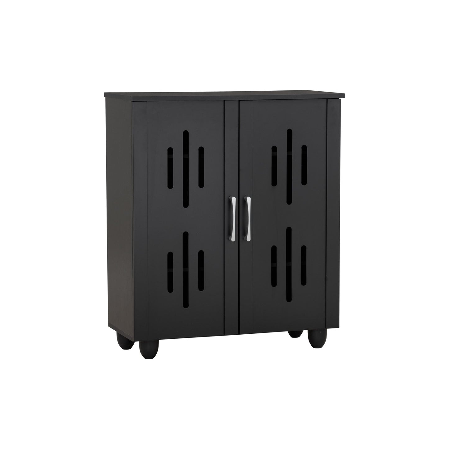 HASTING 2 Door Shoe Cabinet - Black