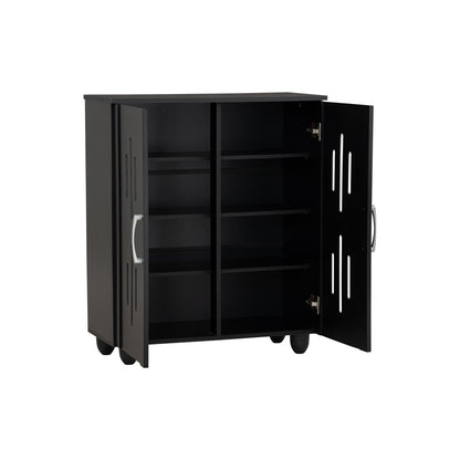 HASTING 2 Door Shoe Cabinet - Black