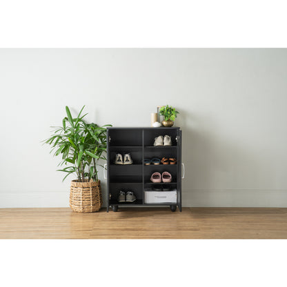 HASTING 2 Door Shoe Cabinet - Black