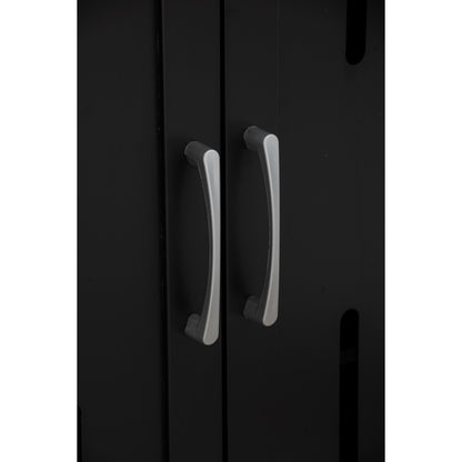 HASTING 2 Door Shoe Cabinet - Black