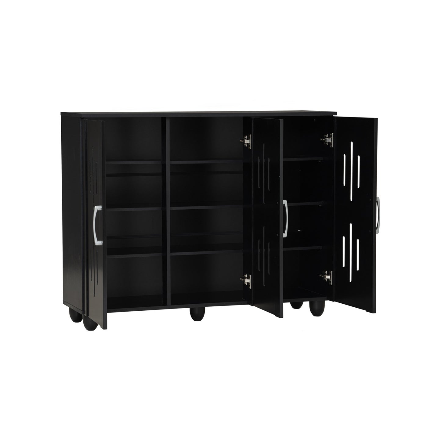 HASTING 3 Door Shoe Cabinet - Black
