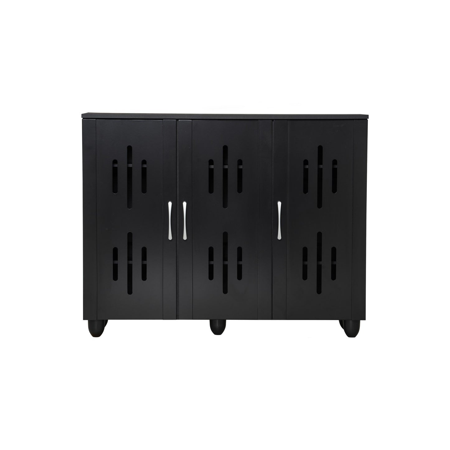 HASTING 3 Door Shoe Cabinet - Black