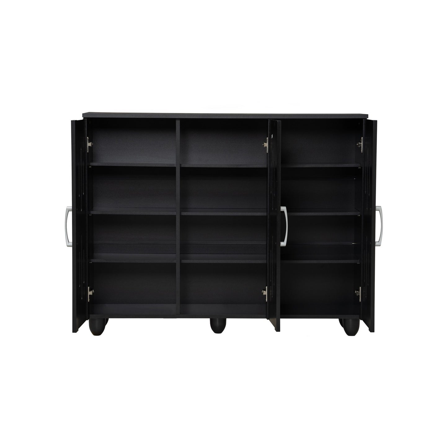 HASTING 3 Door Shoe Cabinet - Black