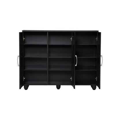 HASTING 3 Door Shoe Cabinet - Black