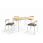 Dining Set ( 1 Havas Table + 4 Maxxim Chair ) - White