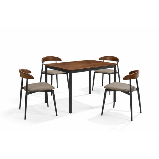 Dining Set ( 1 Havas Table + 4 Maxxim Chair ) - Black