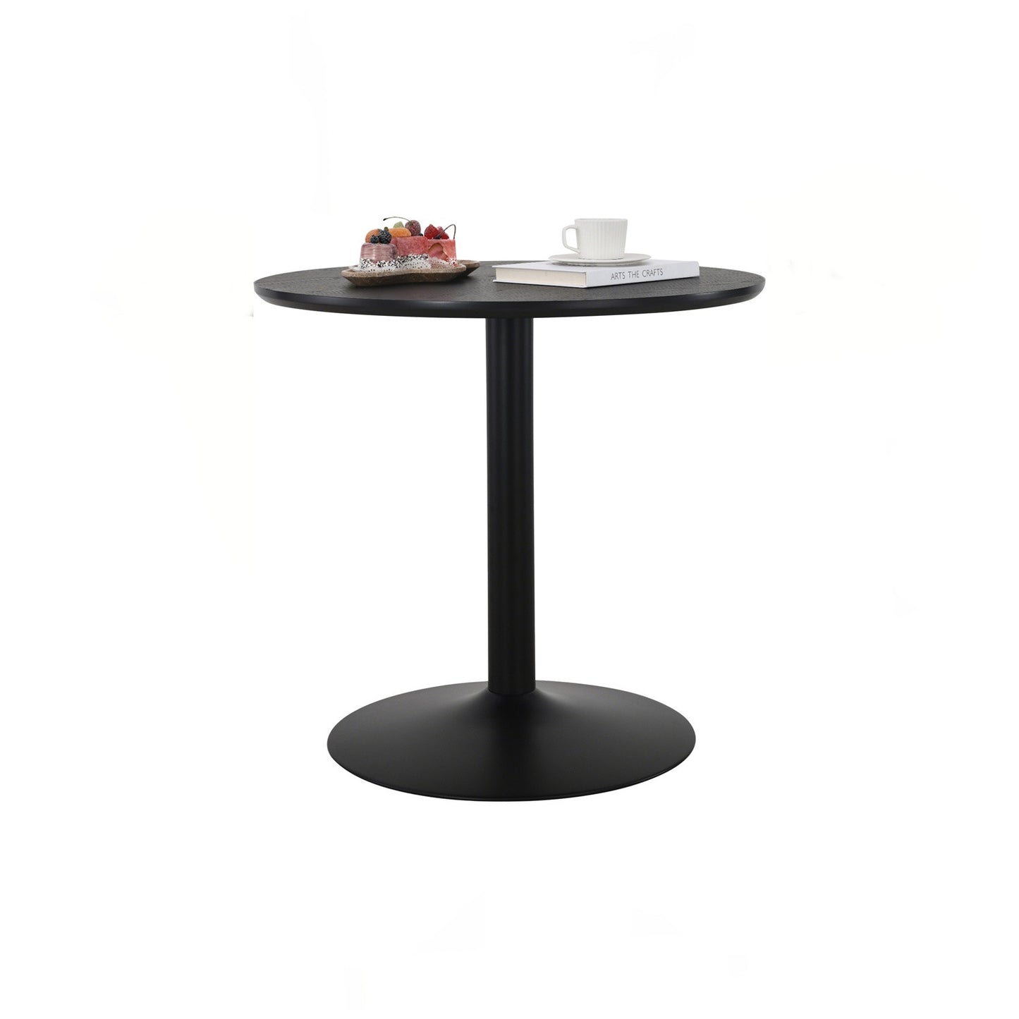 HEITER Round Dining Table - Black Top (800DIA)
