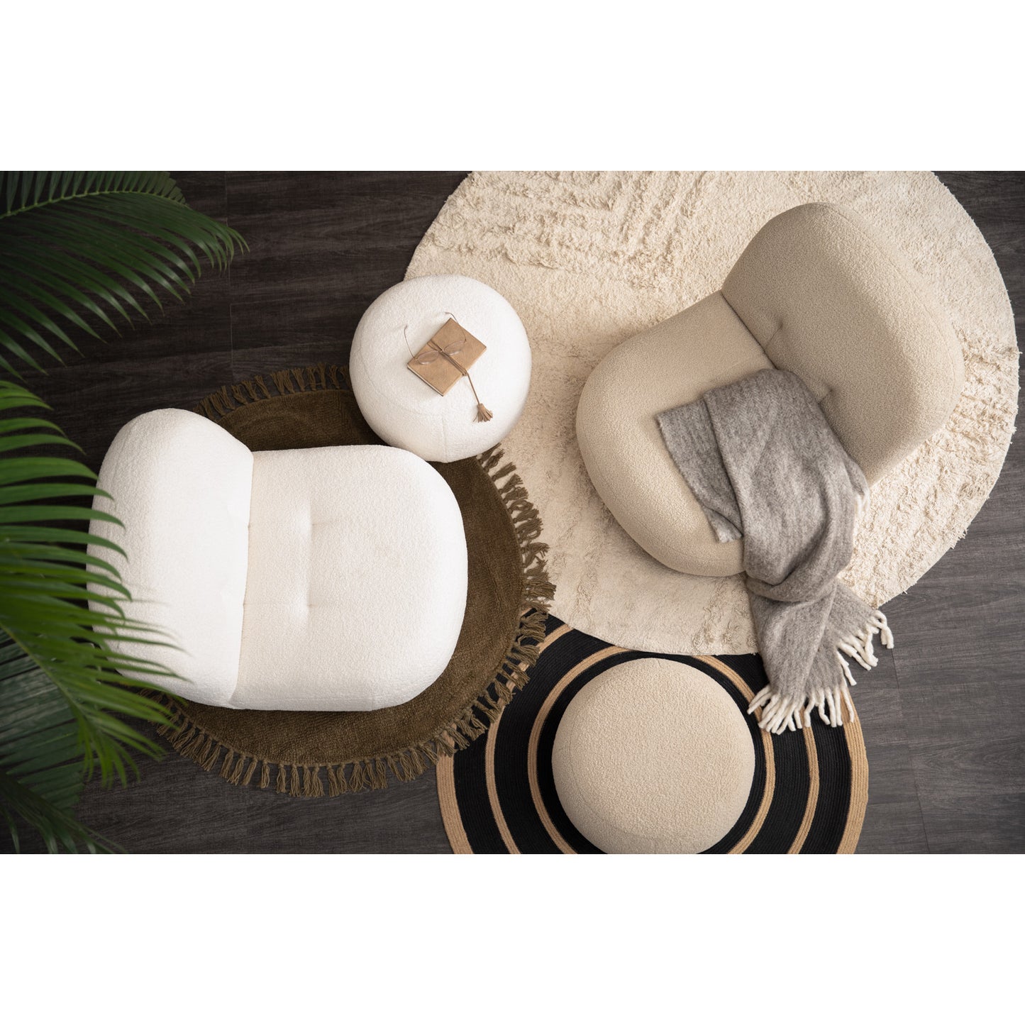 HELIA Lounge Chair - Brown Beige