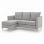 HETTY 3 Seater L Shape Sofa - Grey