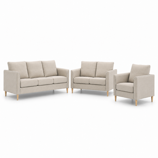 HETTY 1+2+3 Seater Sofa Set - Brown