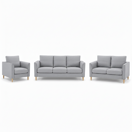 HETTY 1+2+3 Seater Sofa Set - Grey