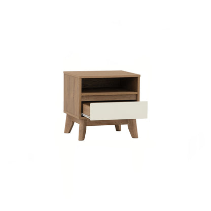 HIRADO Bed Side Table - Oak (1 Drawer)