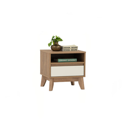 HIRADO Bed Side Table - Oak (1 Drawer)