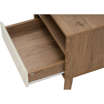 HIRADO Bed Side Table - Oak (1 Drawer)