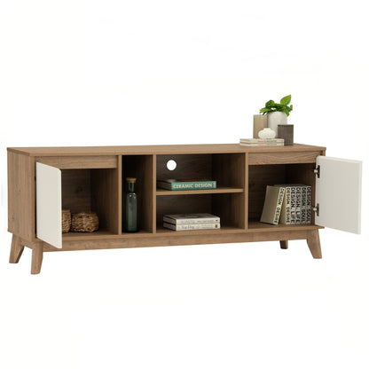 HIRADO TV Cabinet - Oak + White (1500L)