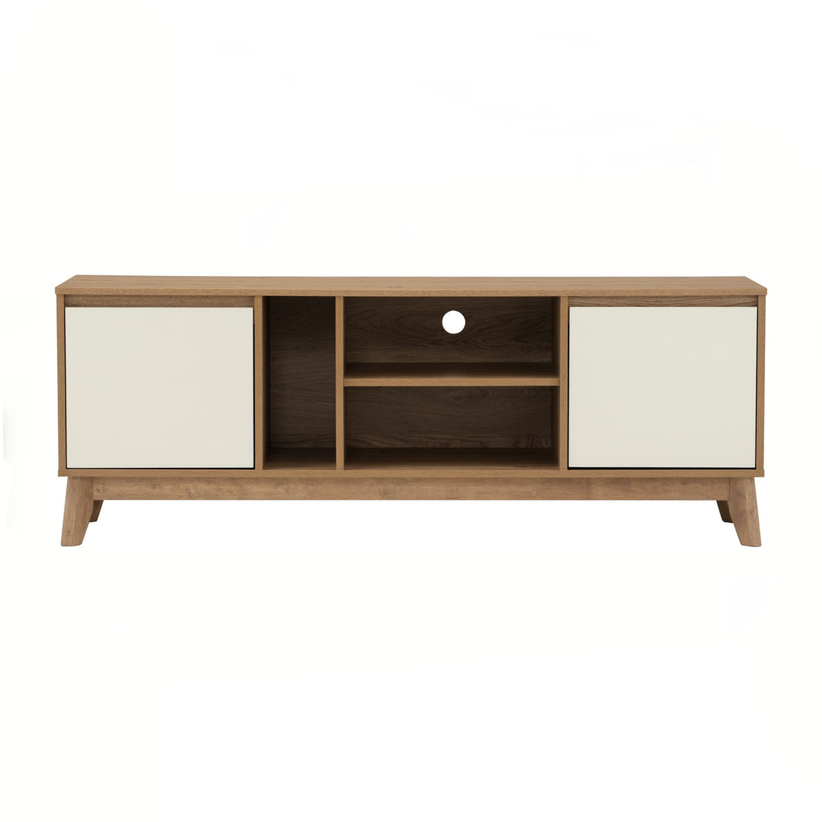 HIRADO TV Cabinet - Oak + White (1500L)
