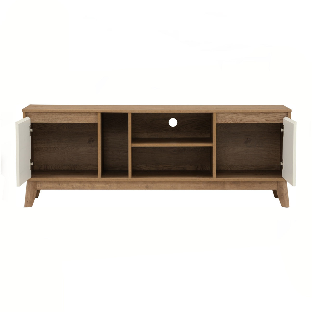 HIRADO TV Cabinet - Oak + White (1500L)