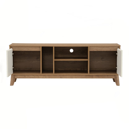HIRADO TV Cabinet - Oak + White (1500L)
