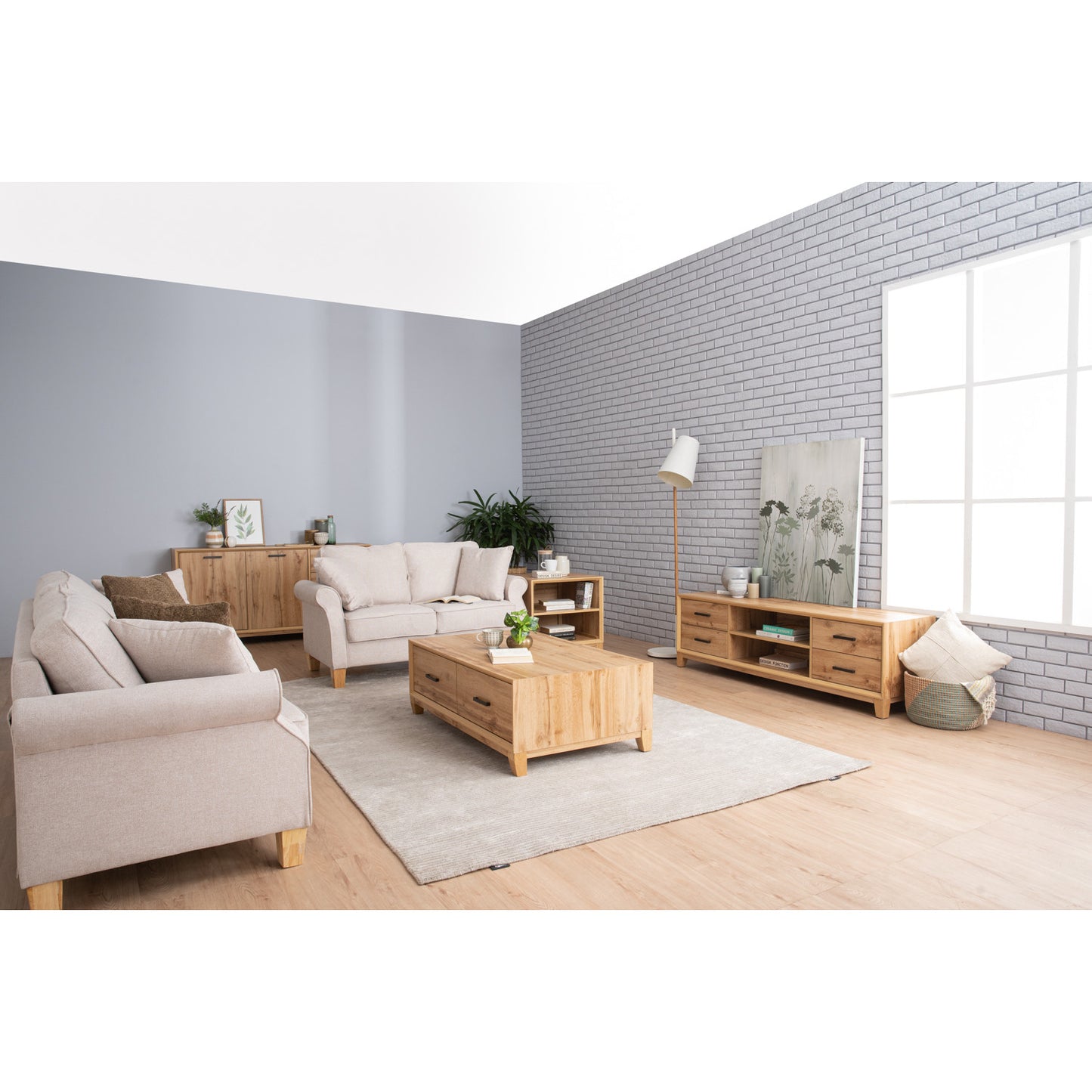 IMPALA 3 Seater Sofa - Beige