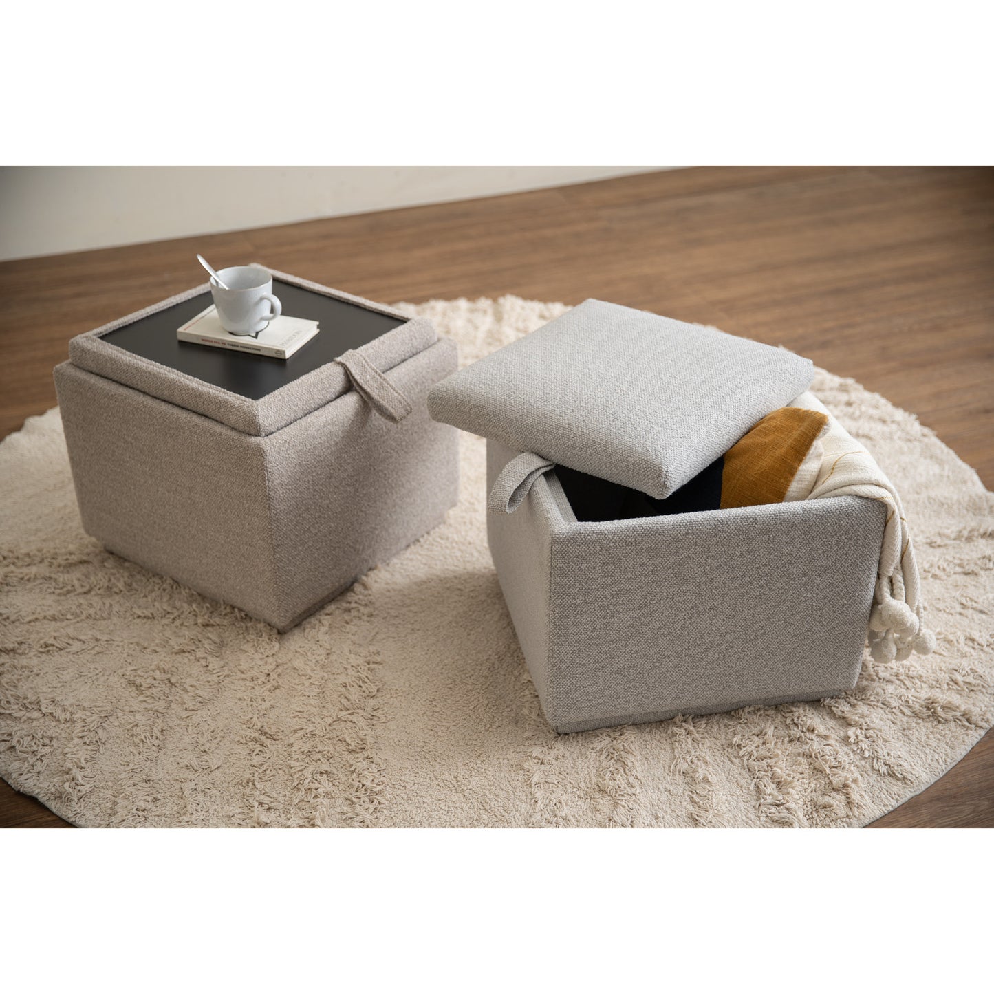 KATO Pouf - Light Grey (With Storage)