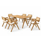 Dining Set ( 1 Kayla Table + 6 Kayla Chair ) - Beech