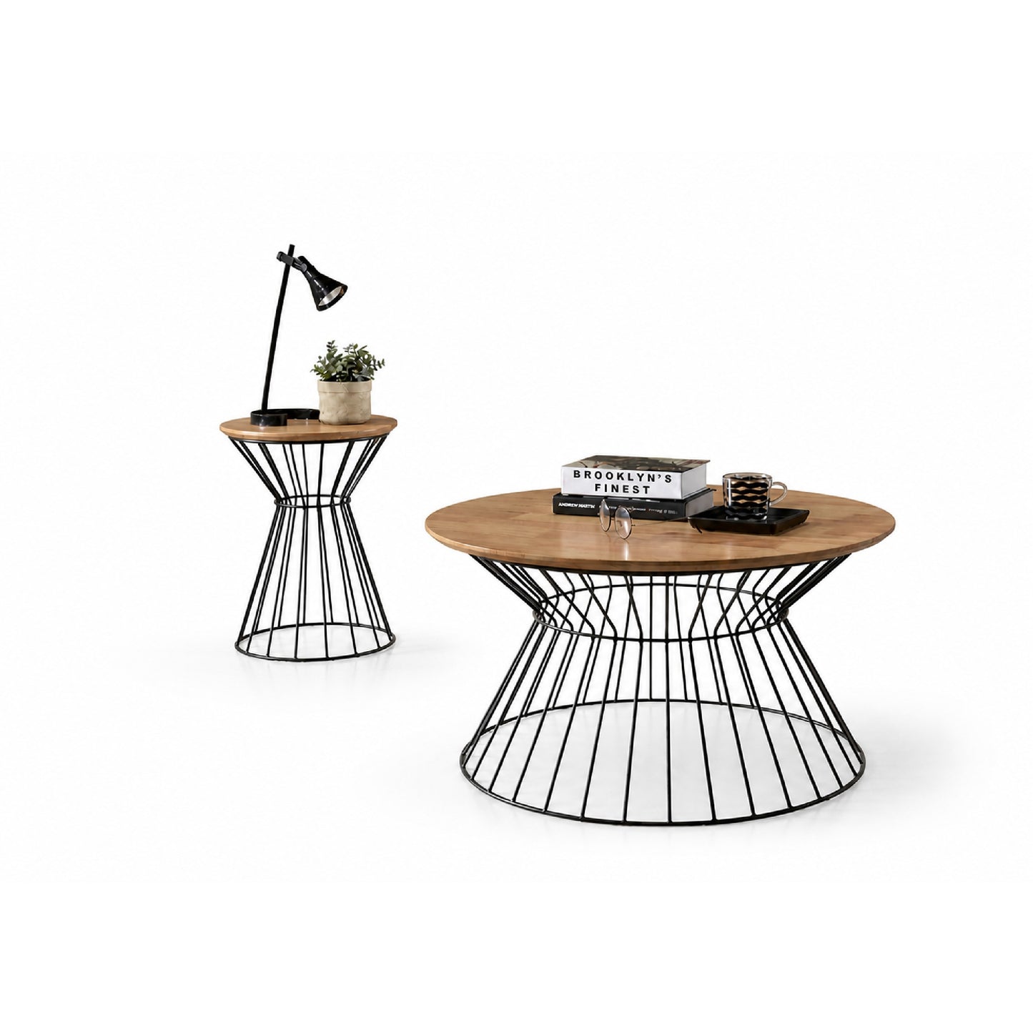 KEMY Coffee Table + Side Table - Natural