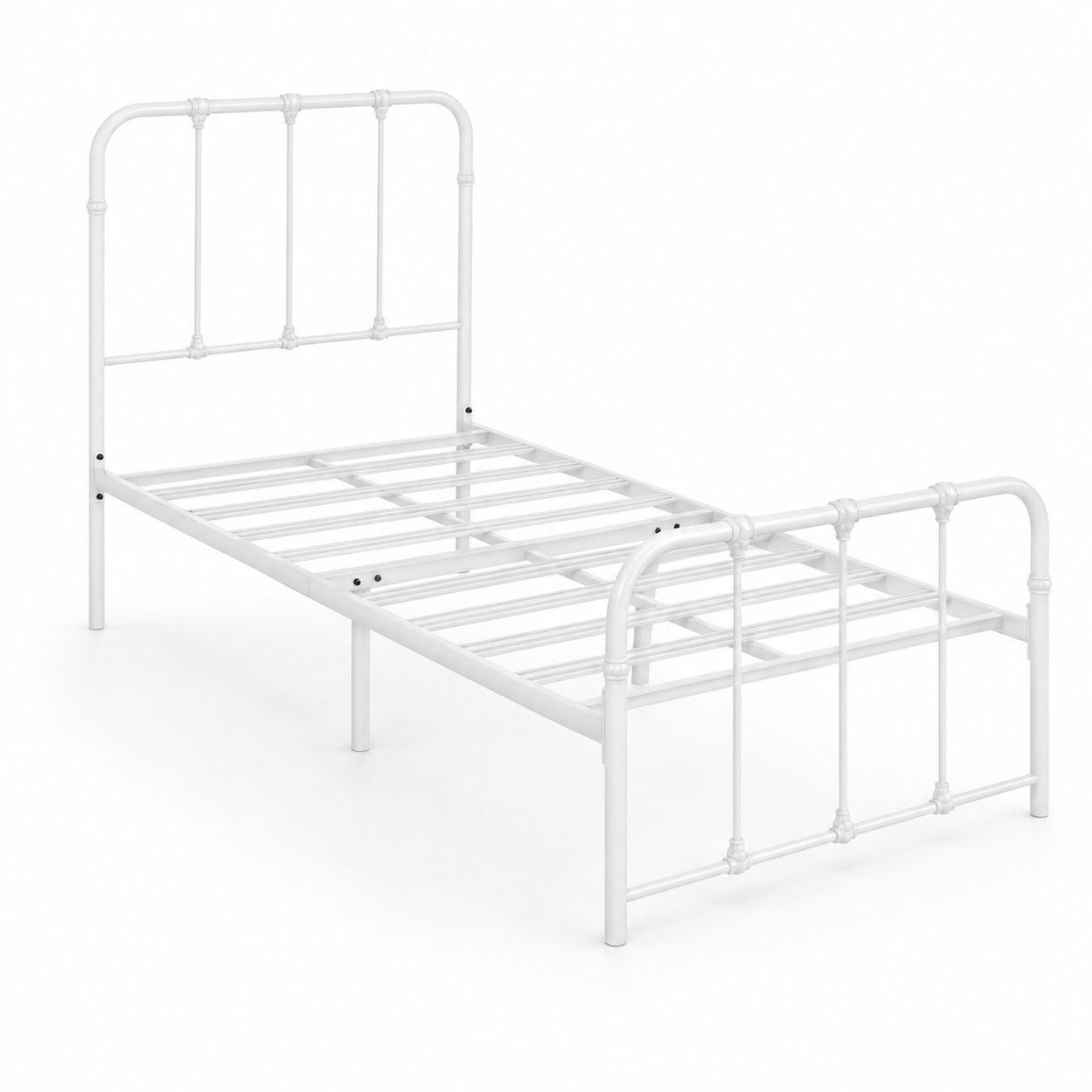 KINGSTON Metal Bedframe - White (Single Size)