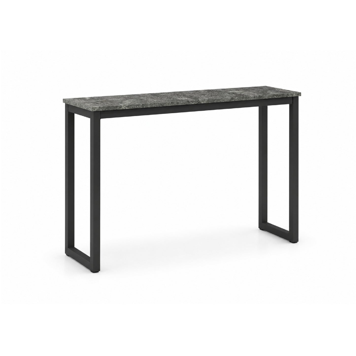 KRITY Console Table - Black Leg, Grey Marble Grain Top