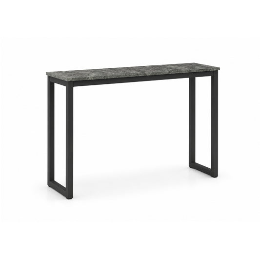 KRITY Console Table - Black Leg, Grey Marble Grain Top
