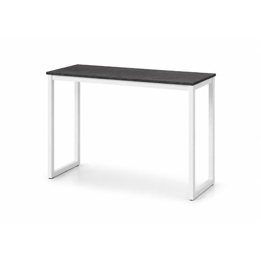 KRITY Console Table - White Leg, Grey Marble Grain Top