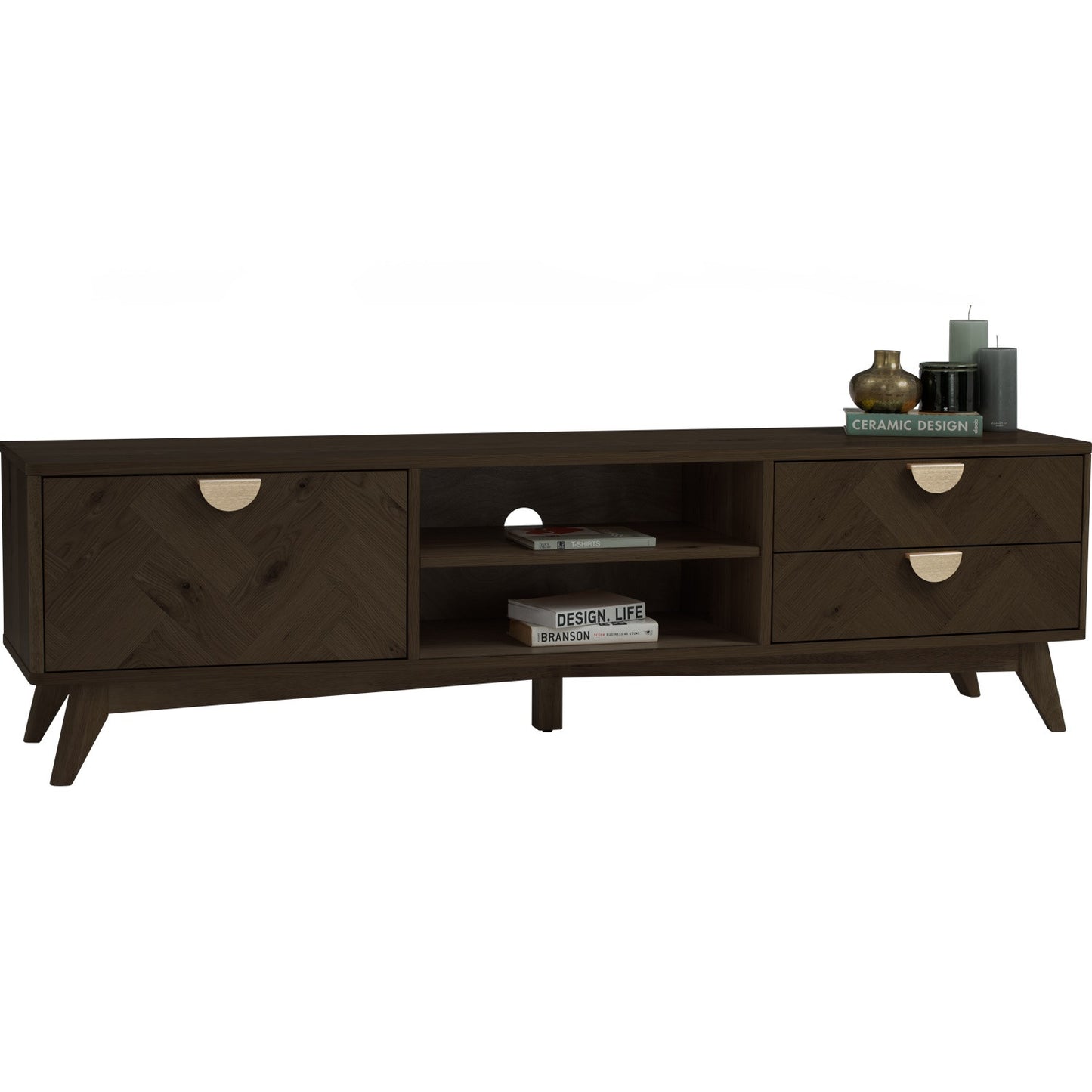 LOFTUS TV Cabinet - Smoked Oak (1800L)