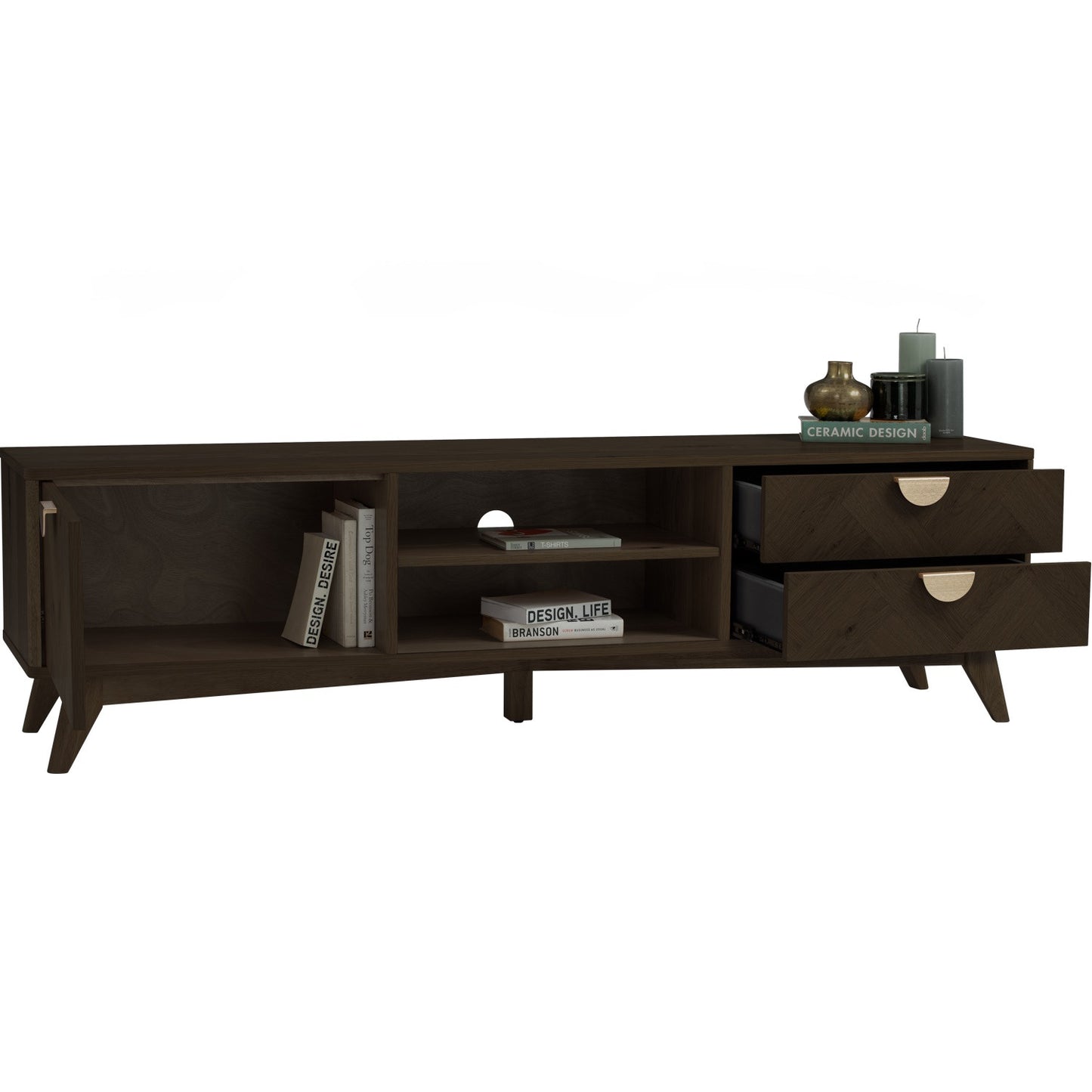 LOFTUS TV Cabinet - Smoked Oak (1800L)