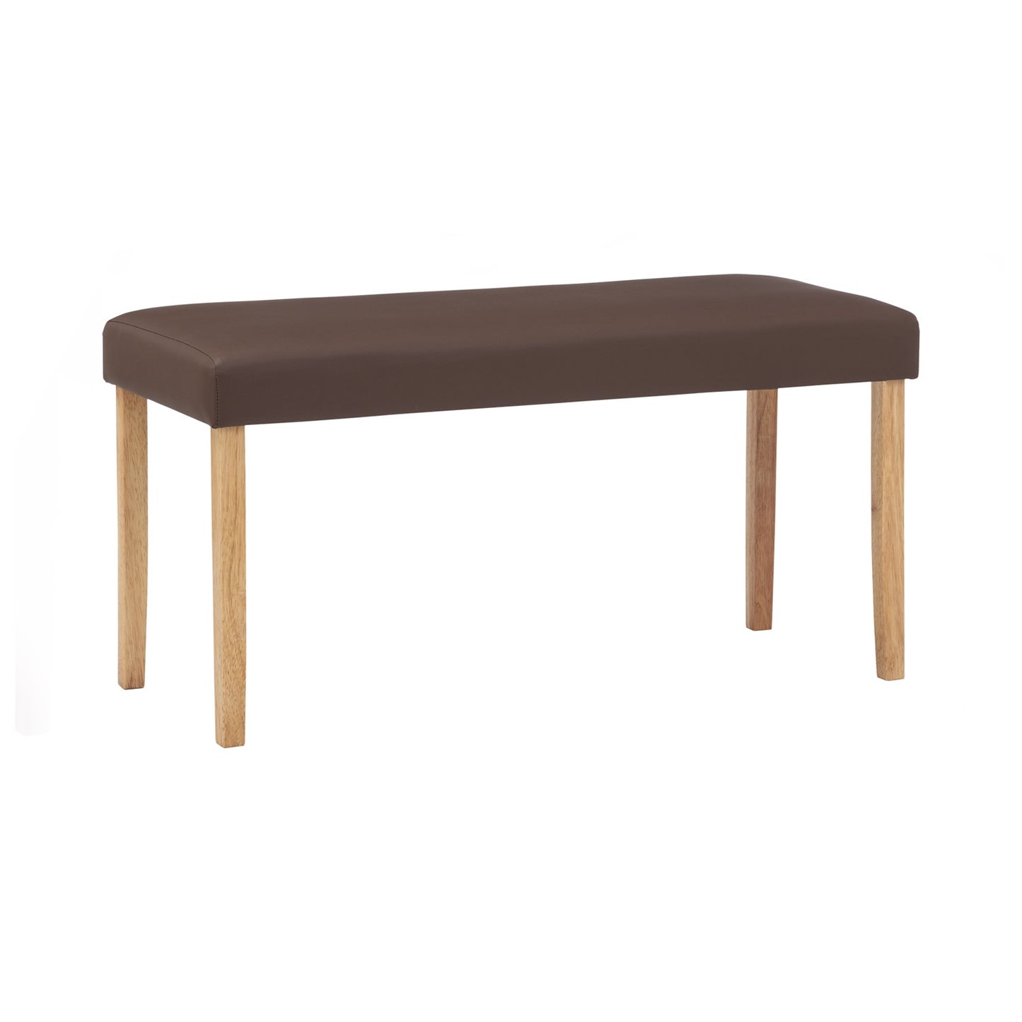LENORE Bench - Natural Leg, Mocha Seat (930L)