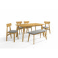 Dining Set ( 1 Lindy Table + 4 Chair + 1 Bench ) - Beech