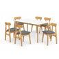 Dining Set ( 1 Luna Table + 6 Tenza Chair ) - Beech