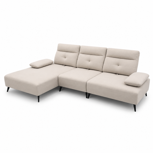 M5811 3 Seater L Shape Push Back Sofa - Custom Colour (Pet Friendly Fabric)