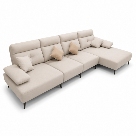 M5811 4 Seater L Shape Push Back Sofa - Custom Colour (Pet Friendly Fabric)