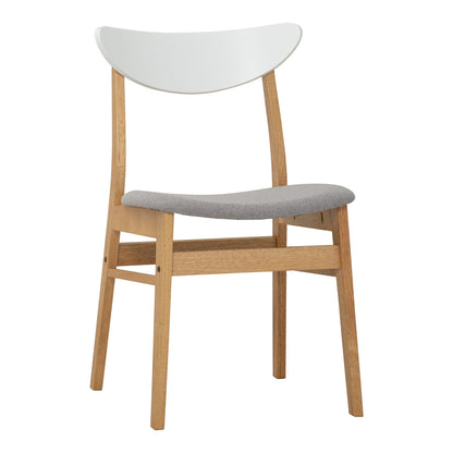 MACY Dining Chair - Natural + White