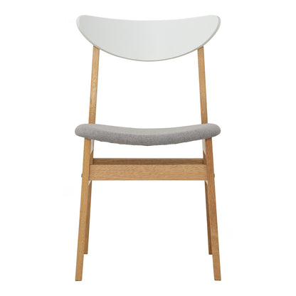 MACY Dining Chair - Natural + White