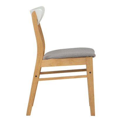 MACY Dining Chair - Natural + White
