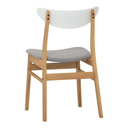 MACY Dining Chair - Natural + White