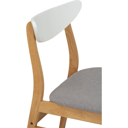 MACY Dining Chair - Natural + White