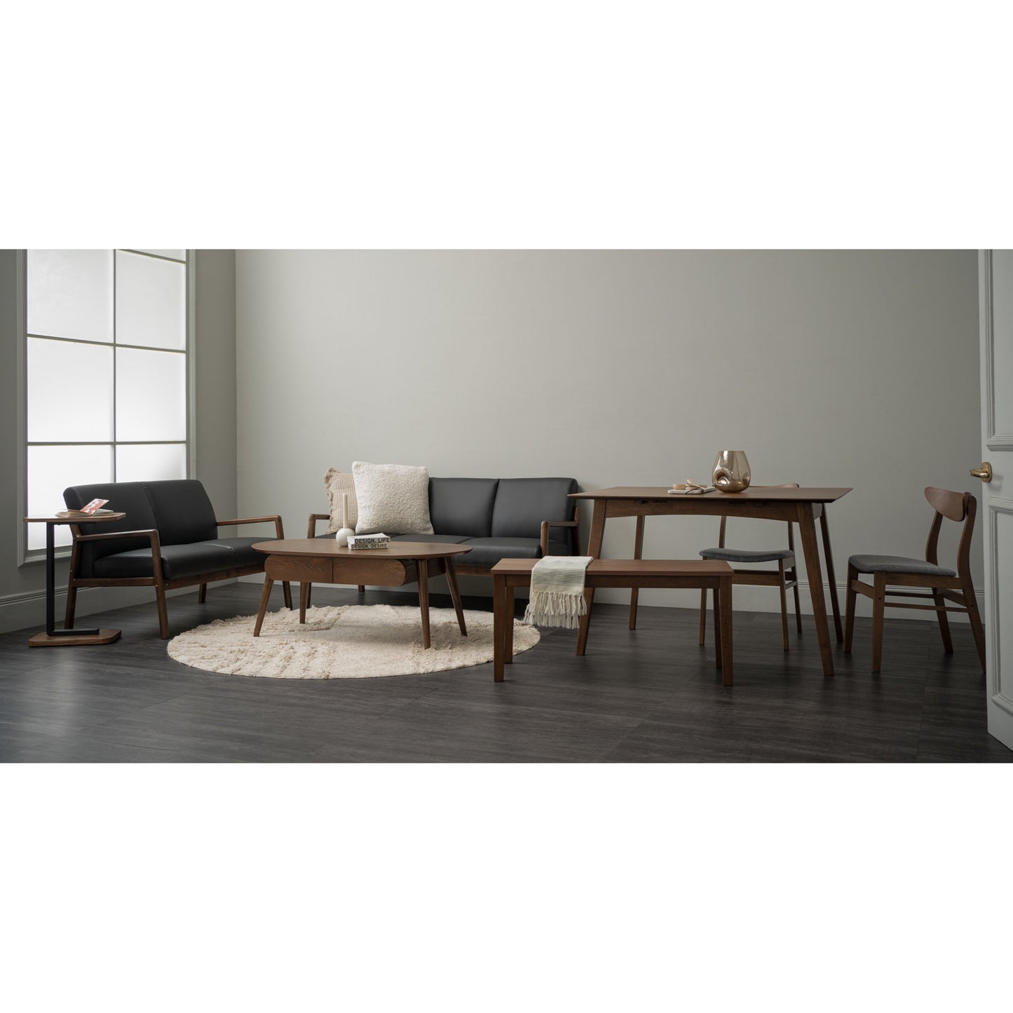 MENDO 3 Seater Sofa - Walnut