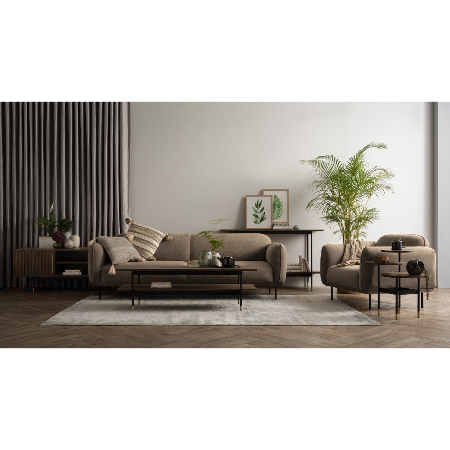 MIRA 1 Seater Sofa - Mocha