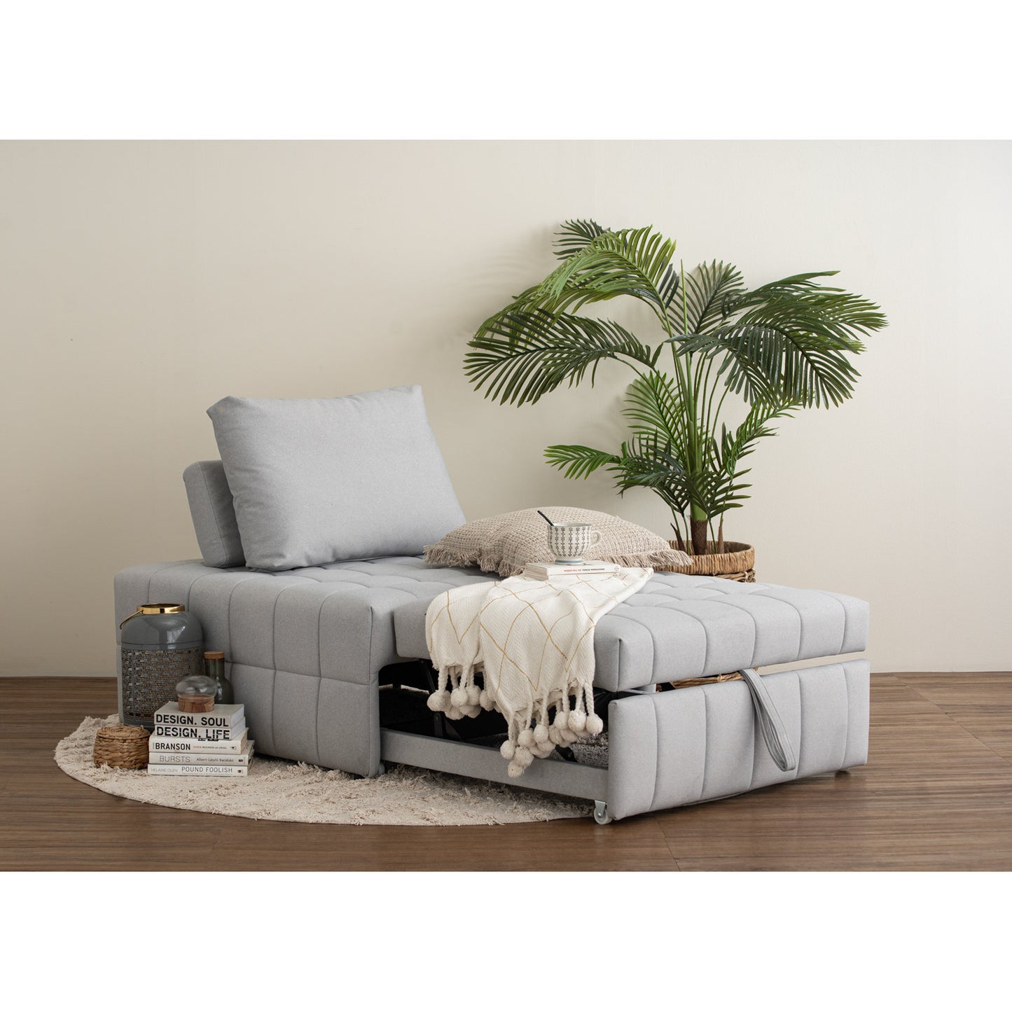 MONTE Sofa Bed - Grey (Pets Friendly Fabric)