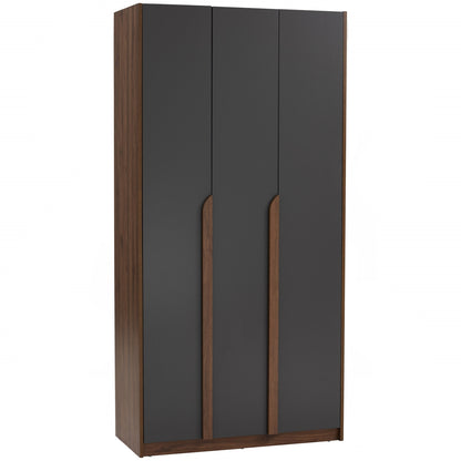 MANDO 3 Door Wardrobe - Black