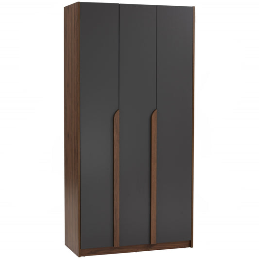 MANDO 3 Door Wardrobe - Black