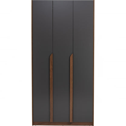 MANDO 3 Door Wardrobe - Black