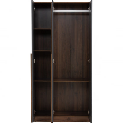 MANDO 3 Door Wardrobe - Black