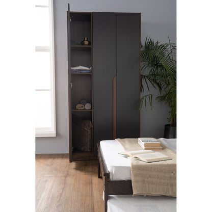 MANDO 3 Door Wardrobe - Black